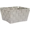 Rangement|Gifi Panière de rangement tressée gris clair Taille L - 21,5x12xH21,5cm
