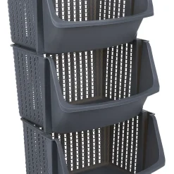 Rangement|Gifi Panière de rangement x3 gris