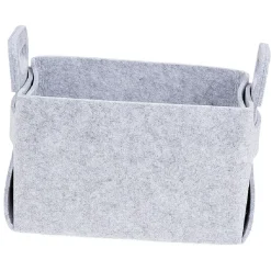 Entretien Du Linge|Gifi Panière en feutrine gris