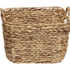 Rangement|Gifi Panière en Jonc de mer bicolore blanc naturel avec 2 anses taille L