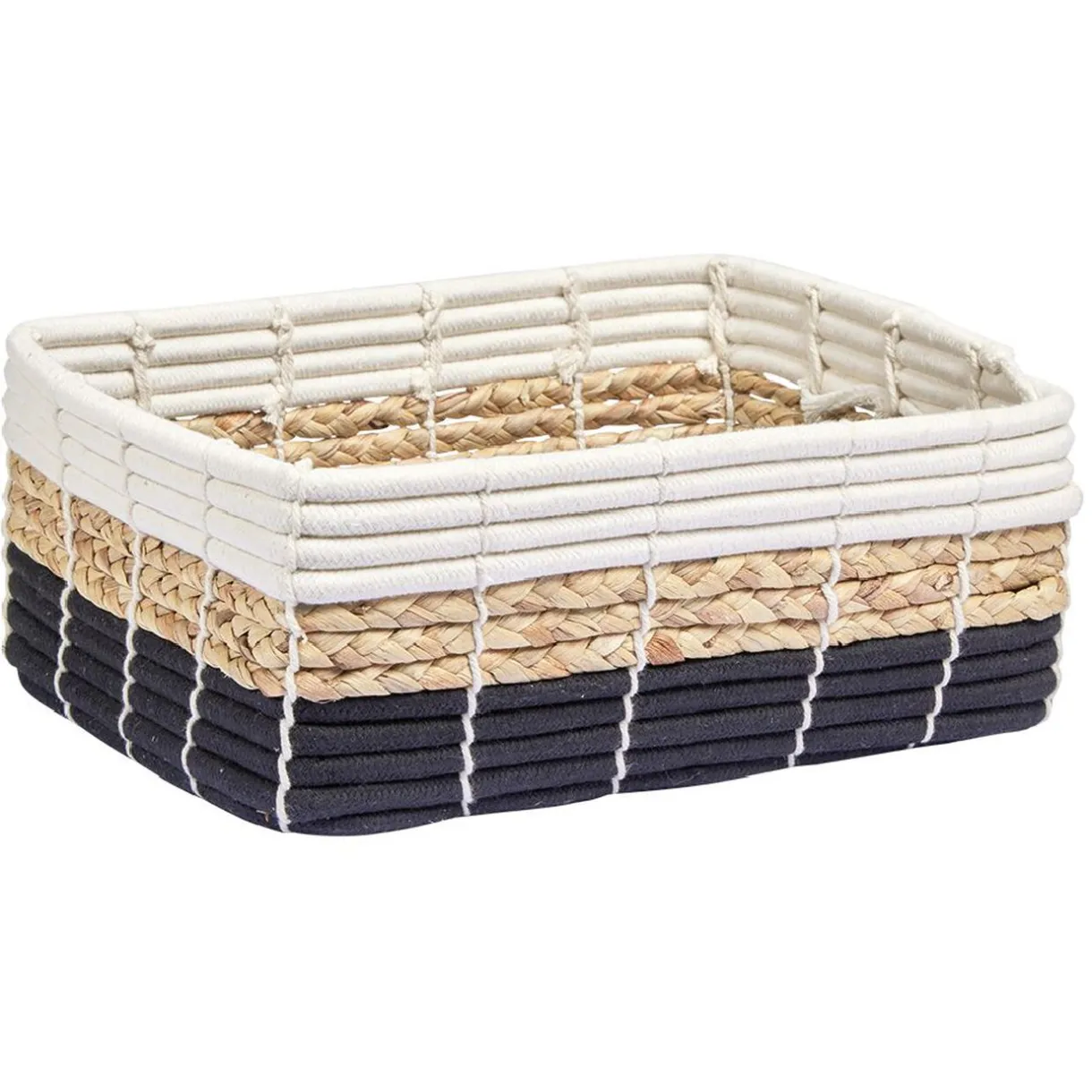 Rangement|Gifi panière en jute blanc beige noir