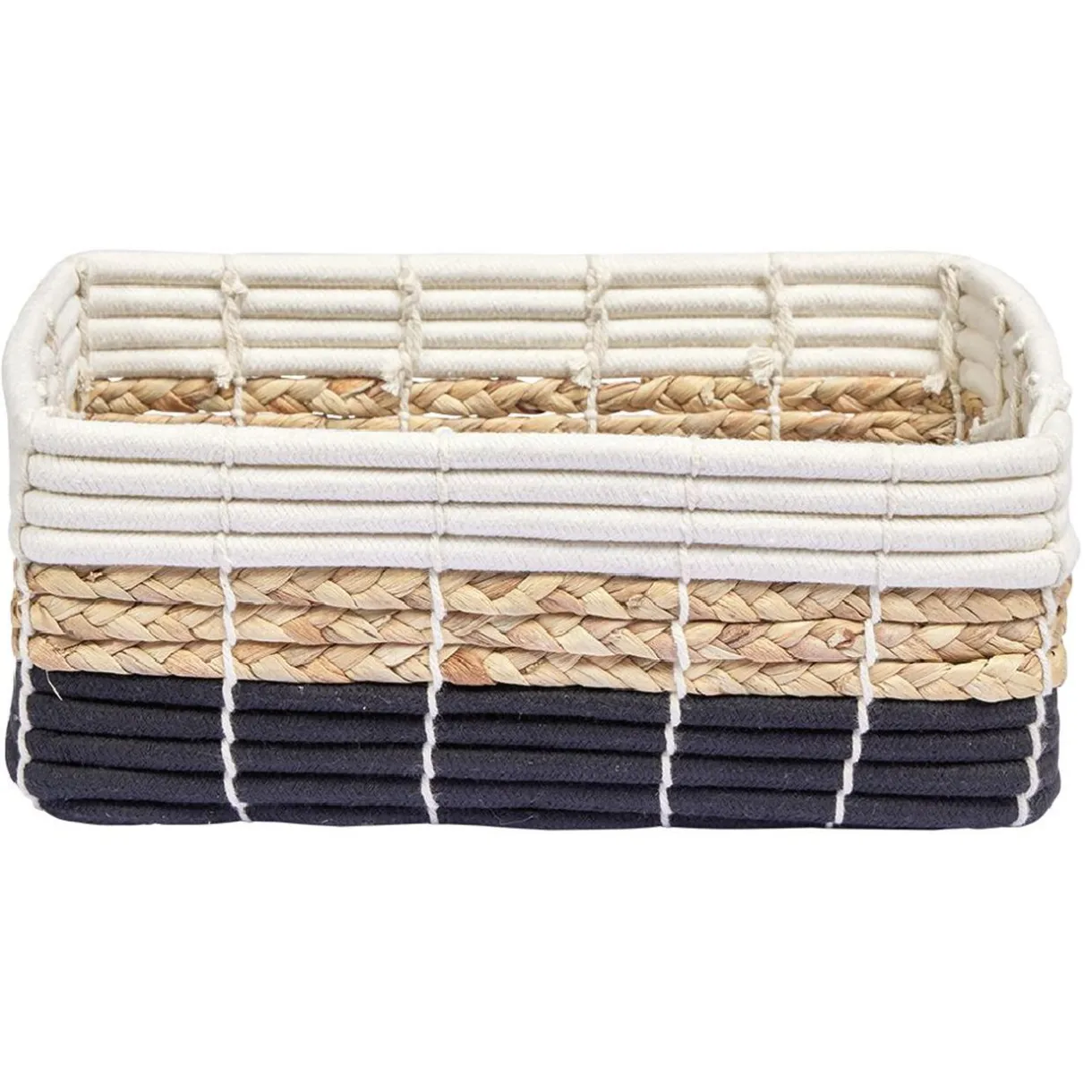Rangement|Gifi panière en jute blanc beige noir