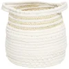 Rangement|Gifi Panière en jute et coton blanc 24 x 18 x H.22 cm
