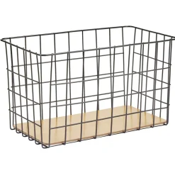 Discount Gifi Panière en métal et bambou