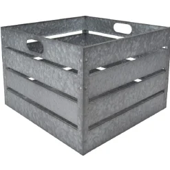 Rangement|Gifi Panière en métal gris grand modèle