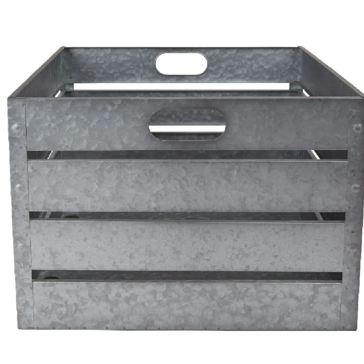 Rangement|Gifi Panière en métal gris grand modèle