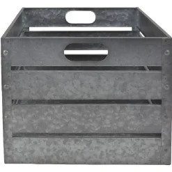 Rangement|Gifi Panière en métal gris moyen modèle