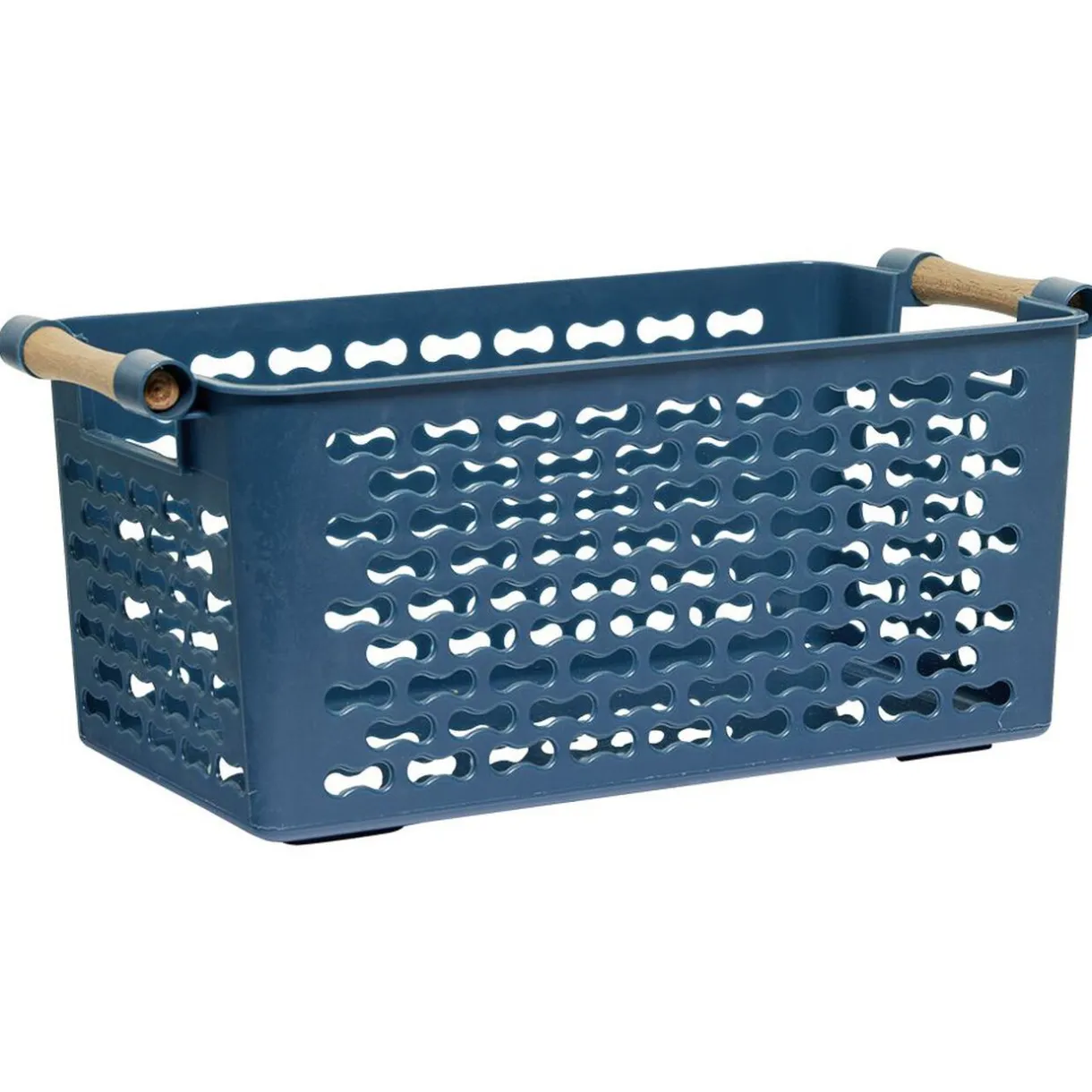 Rangement|Gifi Panière en plastique avec poignée bois 4L