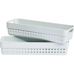 Rangement|Gifi Panière en plastique 24x7,5xH.7,5 cm - Lot de 2