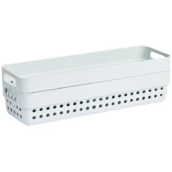 Rangement|Gifi Panière en plastique 24x7,5xH.7,5 cm - Lot de 2