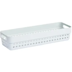 Rangement|Gifi Panière en plastique 24x7,5xH.7,5 cm - Lot de 2