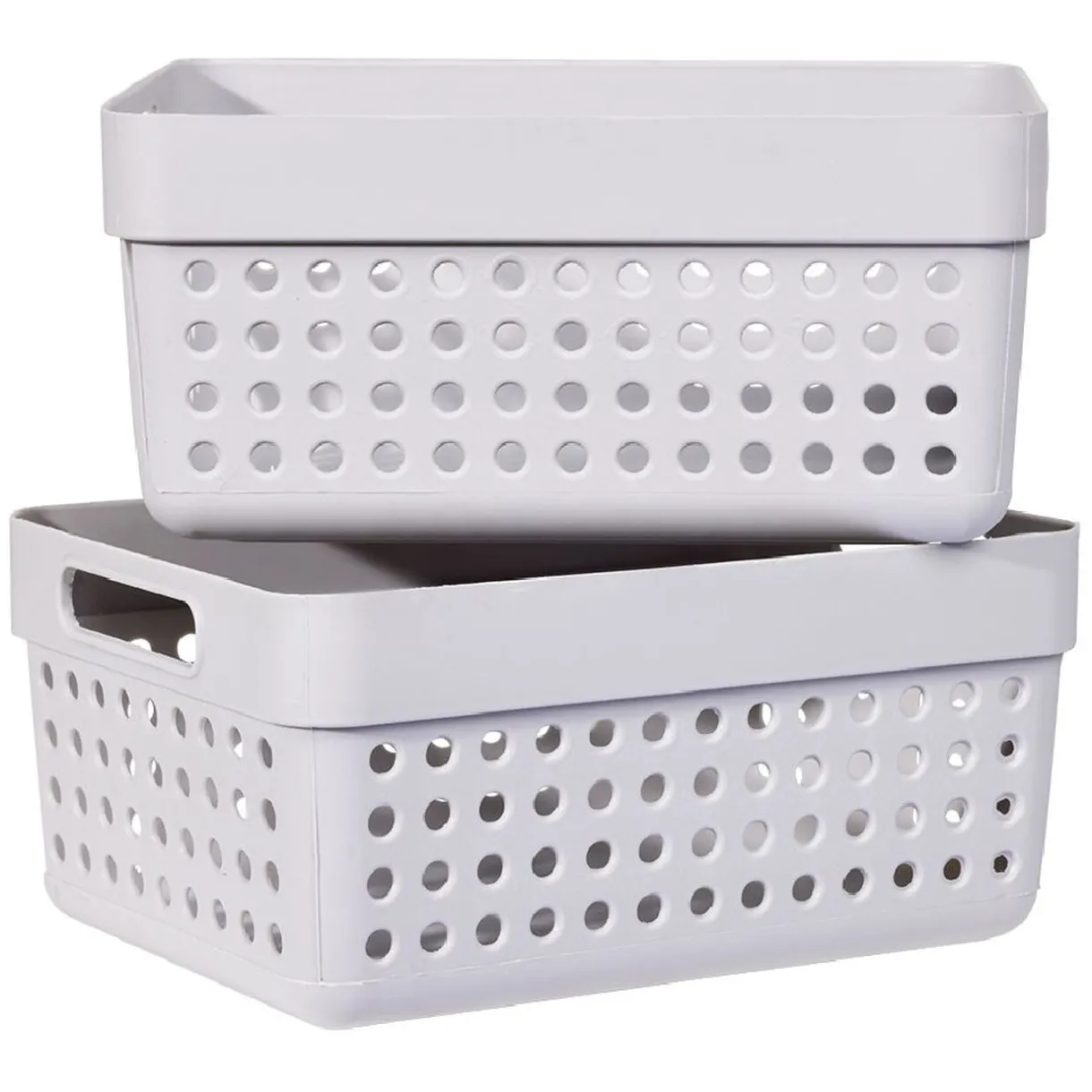 Rangement|Gifi Panière en plastique 11x15xH.7,5 cm - Lot de 2