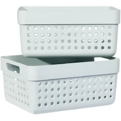 Rangement|Gifi Panière en plastique 11x15xH.7,5 cm - Lot de 2