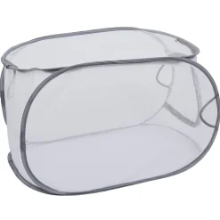 Entretien Du Linge|Gifi Panière 2-en-1 pliable 72L acier et polyester gris 38x38xH64cm