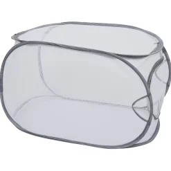 Entretien Du Linge|Gifi Panière 2-en-1 pliable 72L acier et polyester gris 38x38xH64cm