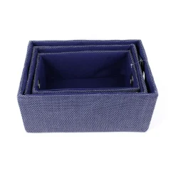 Rangement|Gifi Panière en polyester marron x3