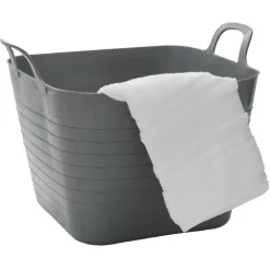 Rangement|Gifi Panière flexible 27 L grise