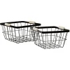Rangement|Gifi Panière grillagée en métal noir x2