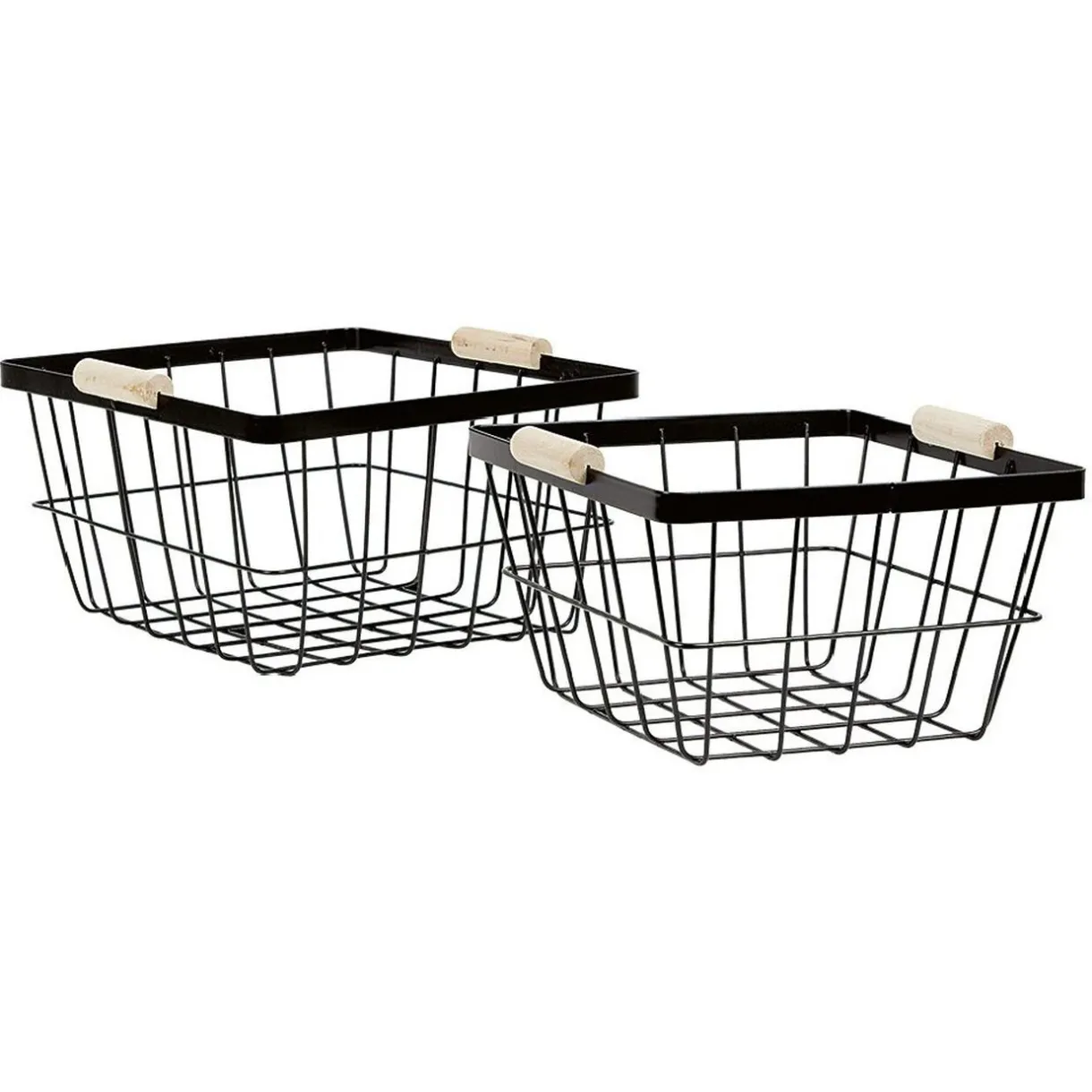 Rangement|Gifi Panière grillagée en métal noir x2