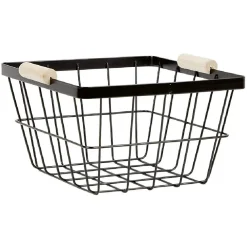 Rangement|Gifi Panière grillagée en métal noir x2