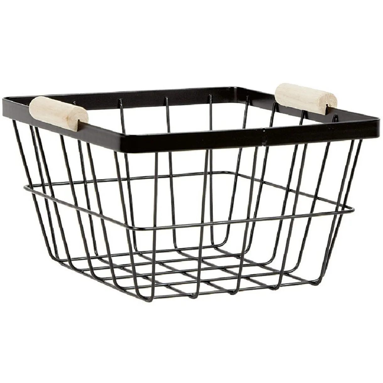 Rangement|Gifi Panière grillagée en métal noir x2