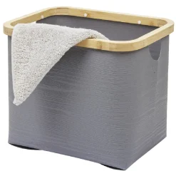 Rangement|Gifi Panière grise armature bambou petit modèle