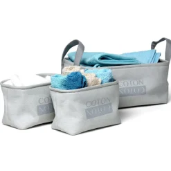 Rangement|Gifi Panière grise Nordicolor x3