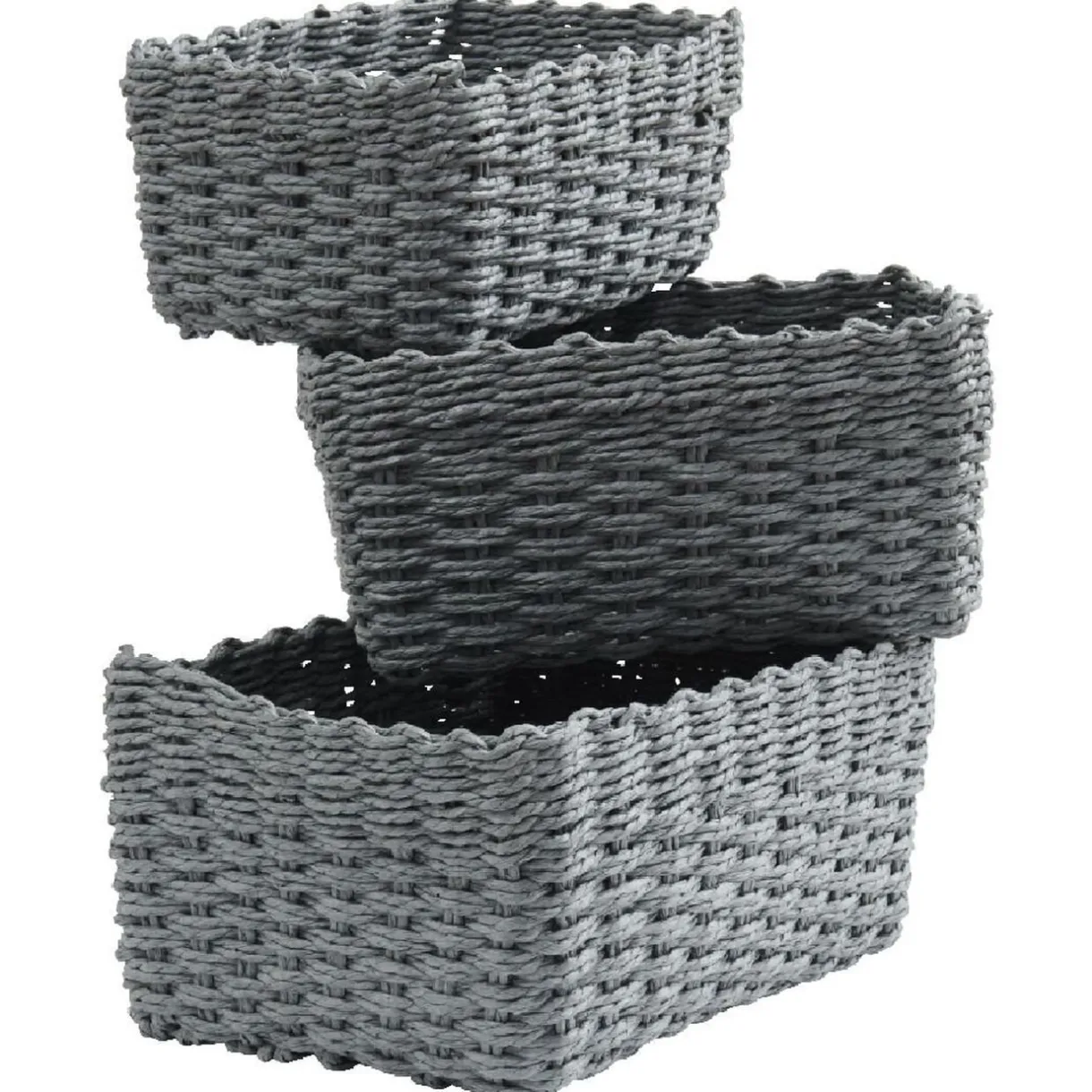 Rangement|Gifi Panière grise x3