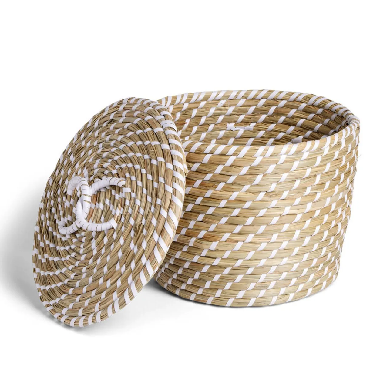 Rangement|Gifi Panière jacinthe avec couvercle modèle moyen Ø26xH21cm