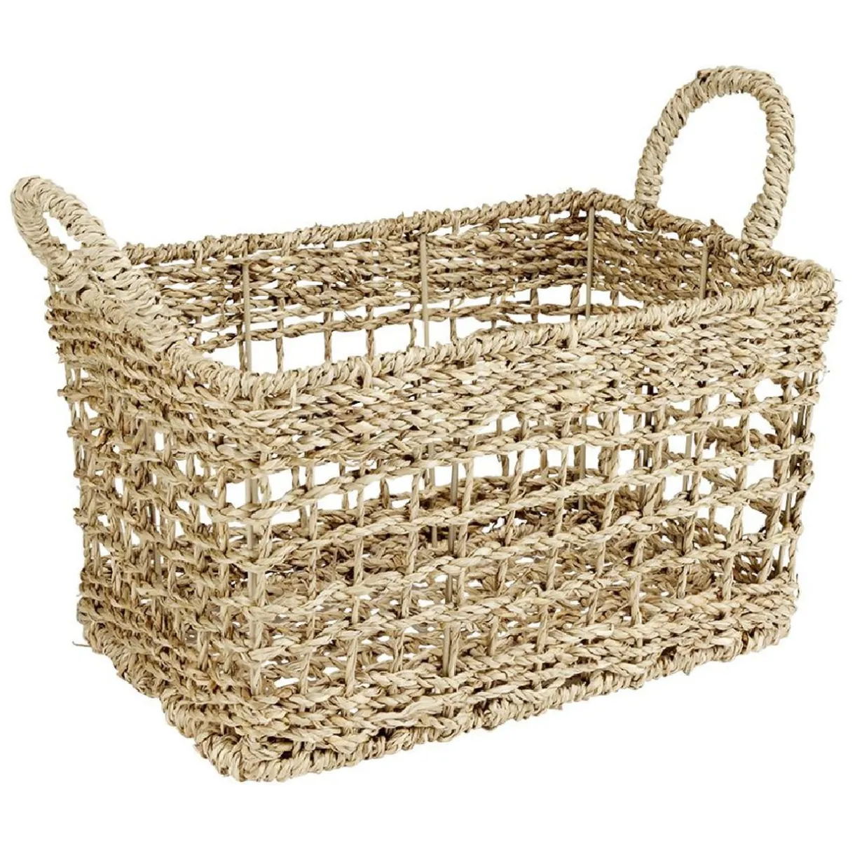 Clearance Gifi Panière jonc de mer 30x20xH15cm Sunflow