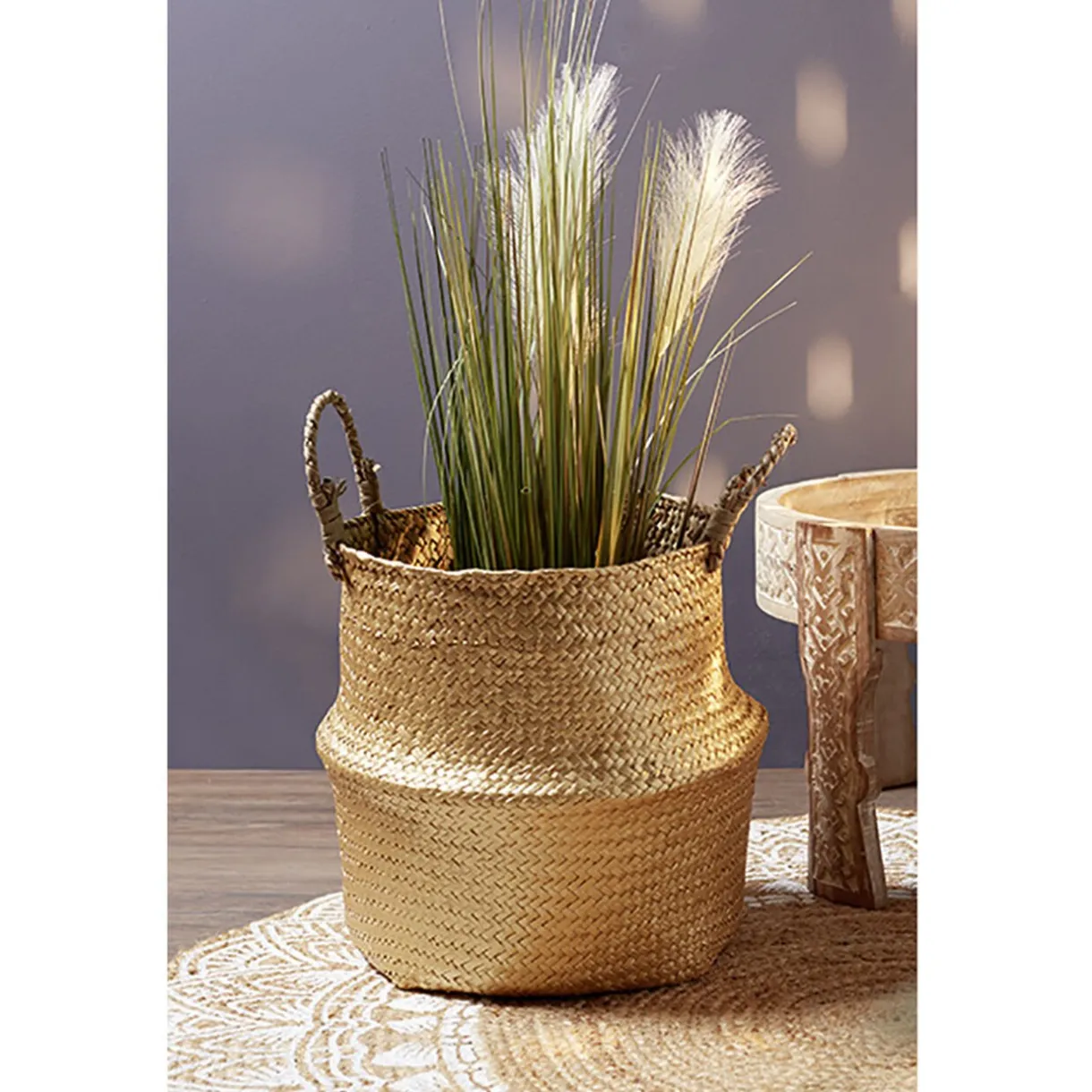 Rangement|Gifi Panière jonc doré