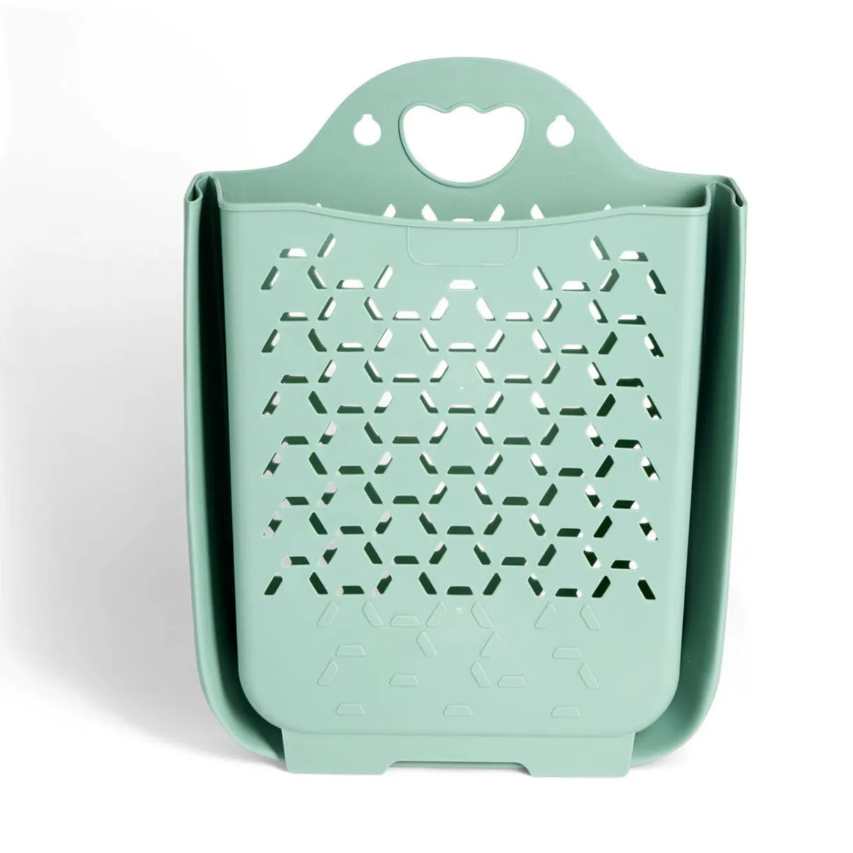 Entretien Du Linge|Gifi Panière 45L pliable plastique vert 36x25xH48cm