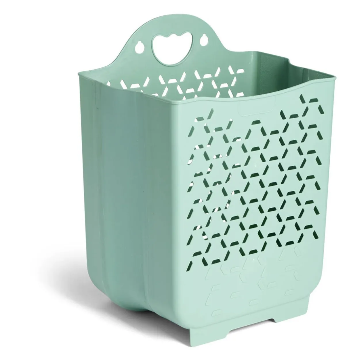 Entretien Du Linge|Gifi Panière 45L pliable plastique vert 36x25xH48cm