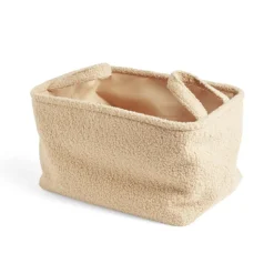 Rangement|Gifi Panière laine bouclée beige 36x26xH20cm