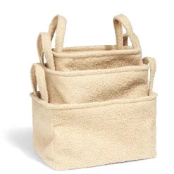 Rangement|Gifi Panière laine bouclée beige 36x26xH20cm