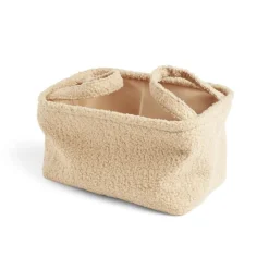 Rangement|Gifi Panière laine bouclée beige 28x18xH15cm