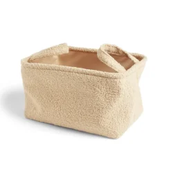 Rangement|Gifi Panière laine bouclée beige 32x22xH18cm