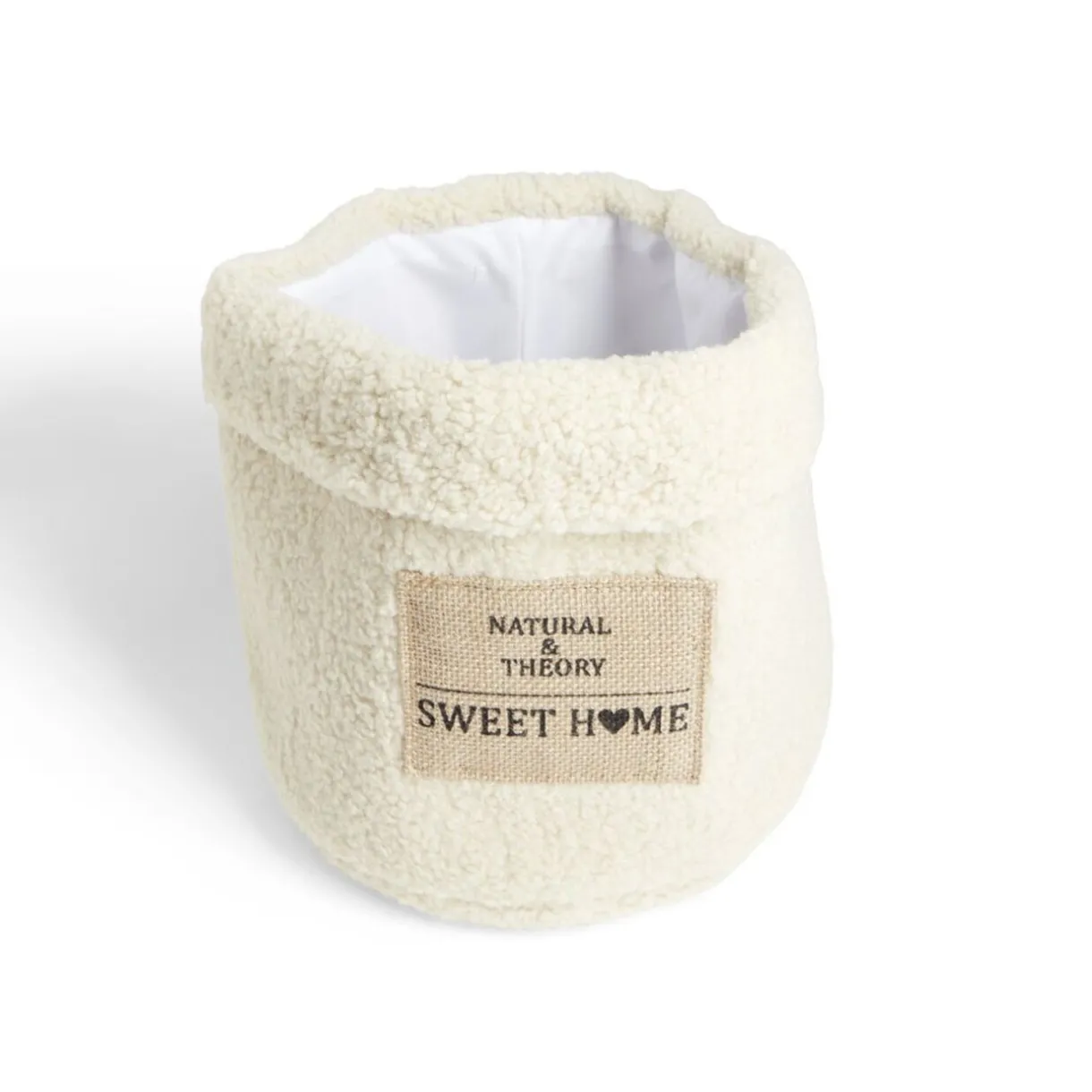 Rangement|Gifi Panière laine bouclée beige 29xH32cm