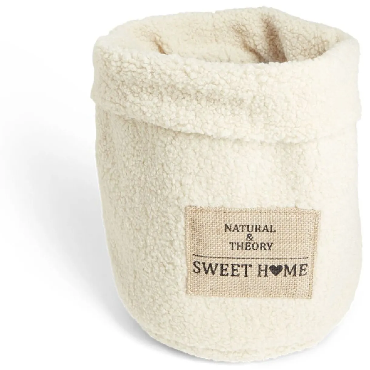 Rangement|Gifi Panière laine bouclée beige 29xH32cm