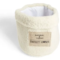 Rangement|Gifi Panière laine bouclée beige 29xH32cm