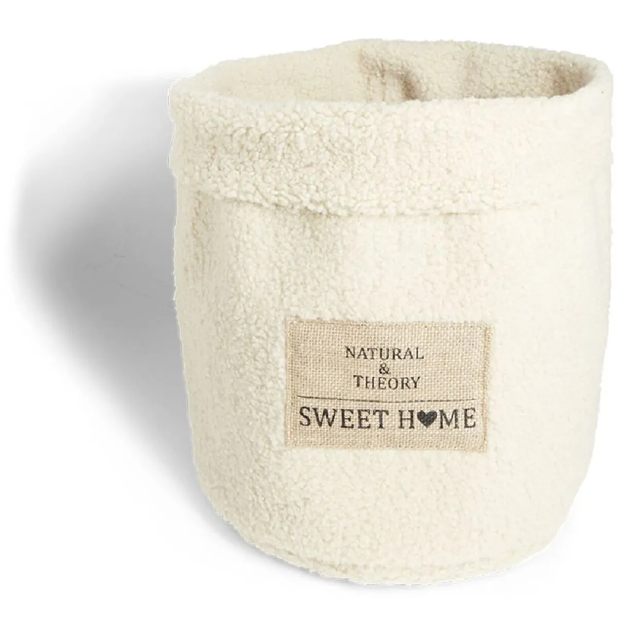 Rangement|Gifi Panière laine bouclée beige H26cm