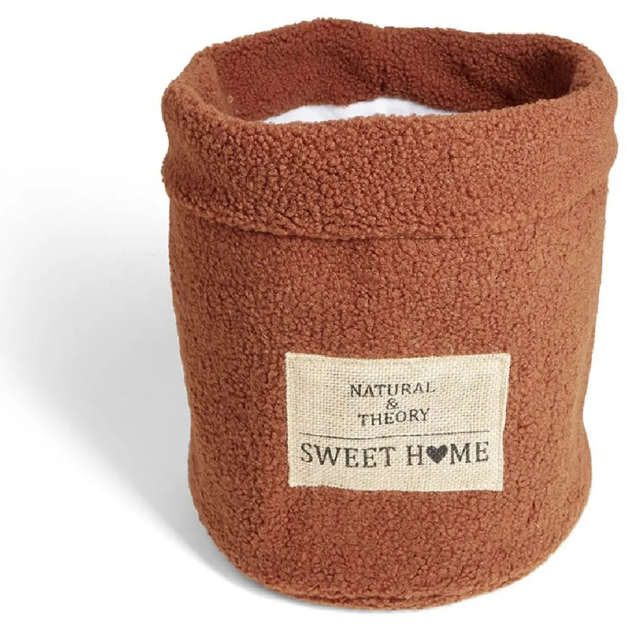 Rangement|Gifi Panière laine bouclée marron 30xH26cm