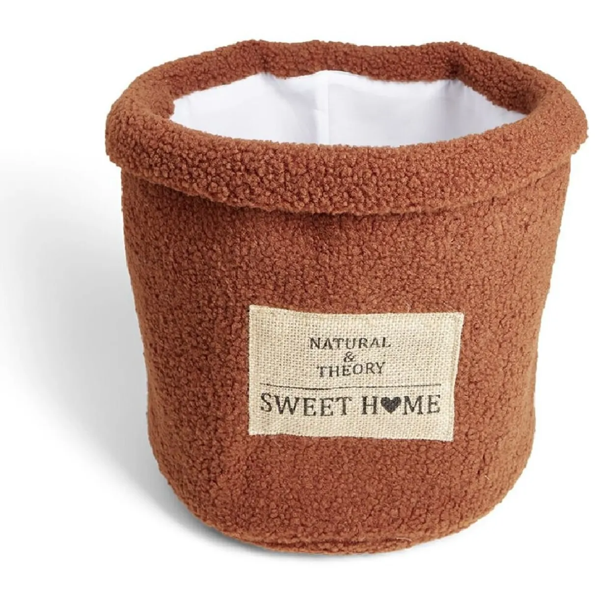 Rangement|Gifi Panière laine bouclée marron 30xH26cm