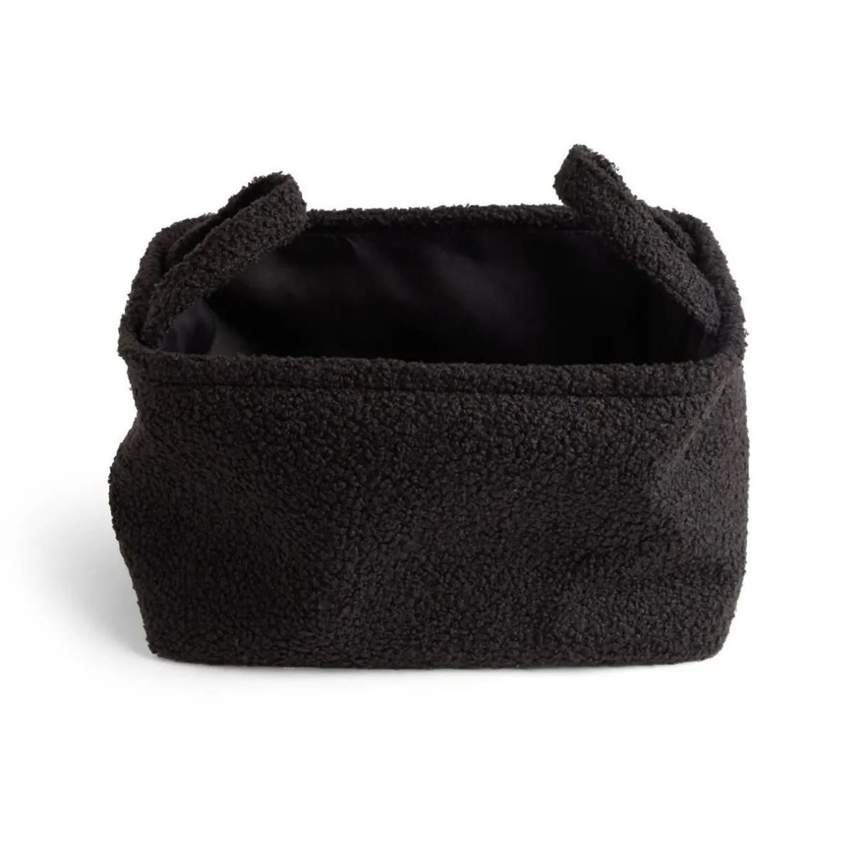 Rangement|Gifi Panière laine bouclée noire 32x22xH18cm