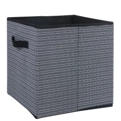 Rangement|Gifi Panière noire motif géométrique blanc collection Urban 1 Box Cube
