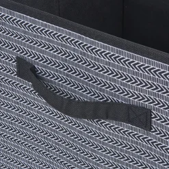 Rangement|Gifi Panière noire motif géométrique blanc collection Urban 1 Box Cube