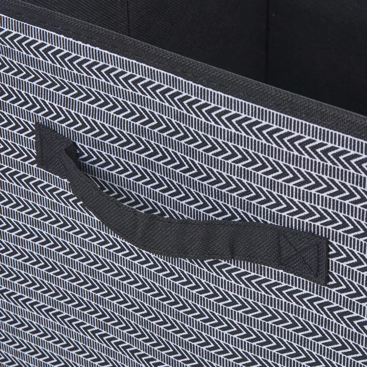 Rangement|Gifi Panière noire motif géométrique blanc collection Urban 1 Box Cube