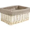 Rangement|Gifi Panière osier taupe à pois blancs