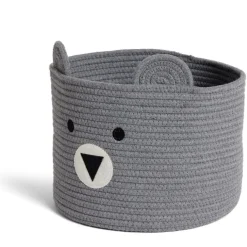 Rangement|Gifi Panière ourson gris Ø30x24cm
