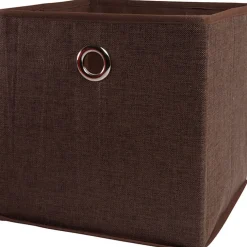 Rangement|Gifi Panière pliable en polyester marron